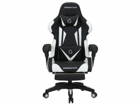 Greencom GUNGNIR Arctic White Gamingstol G-Hybrid Leather