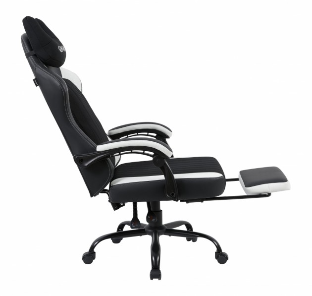 GUNGNIR Arctic White Gamingstol med fotstøtte