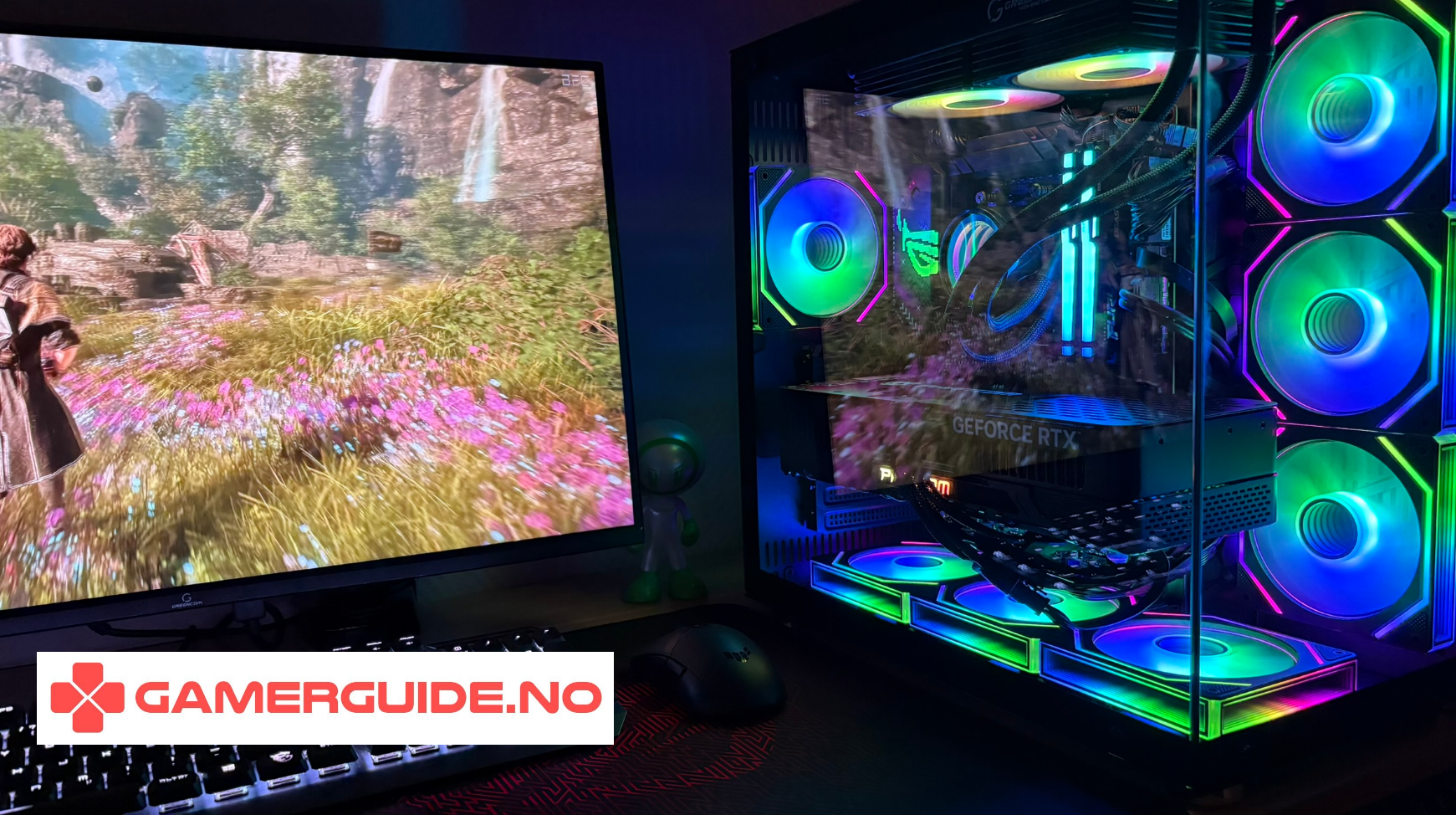 Gaming PC with RGB and glass side panel